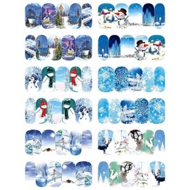 Коледни ваденки за декорация на маникюр и педикюр 60 бр.