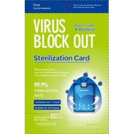 Стерилизационна карта Virus Block Out нова технология без вируси и микроби за възрастни