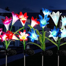 ДЕКОРАТИВНА СОЛАРНА ЛАМПА ЦВЕТЕ ЛИЛИЯ SOLAR LIGHT FLOWER