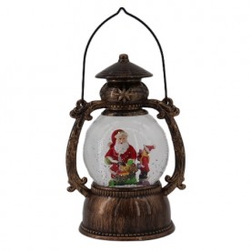 Музикален коледен LED фeнер преспапие сфера