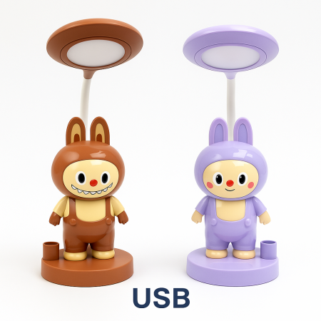 Детска LED лампа LABUBU с поставка за химикалки Детска LED лампа LABUBU с поставка за химикалки