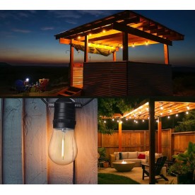 Осветление за градина Светеща Гирлянда Водоустойчива от LED Крушки 15м