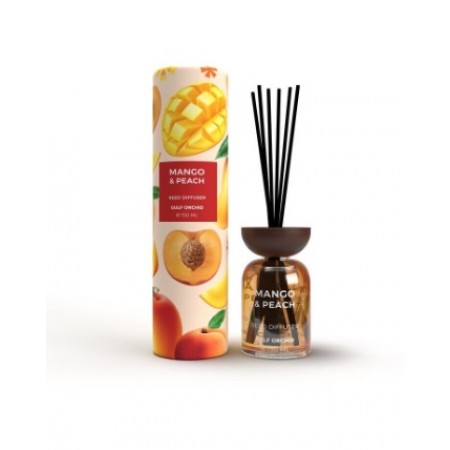 Дифузер с пръчици манго и праскова GULF ORCHID 150 ML Дифузер с пръчици манго и праскова GULF ORCHID 150 ML