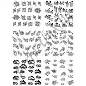 Ваденки цветя черно 5+1