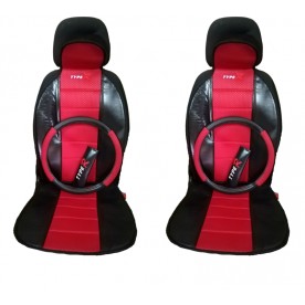 Комплект 5 части универсални предни калъфи тапицерия за седалки Type R, еко кожа и тектил