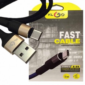 Метален micro USB плосък кабел klGo S-68