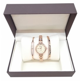 Стилен дамски часовник + 2бр. красиви гривни ТМ-263