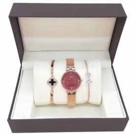 Стилен дамски часовник + 2бр. красиви гривни