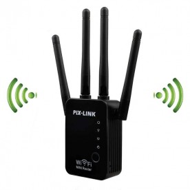 Усилвател на WiFi Безжични мрежи, Рипийтър, WiFi Router с външна антена PIX-LINK WR16Q