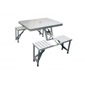 Алуминиева маса със 4 стола за пикник