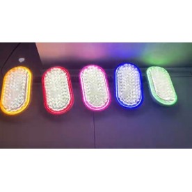 LED плафониера двуцветна за външен монтаж KSR/68W +18W 6800Lumen, овал